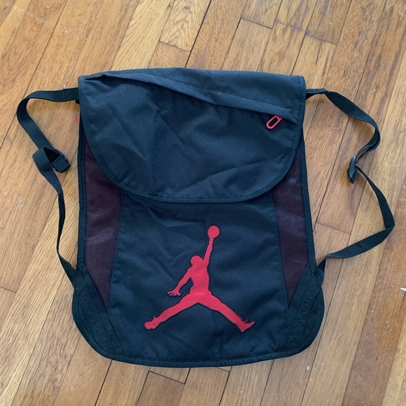 Air Jordan Black Gym Bag Sack jump man - Picture 1 of 6